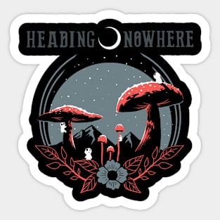 Heading Nowhere Red/Gray Sticker